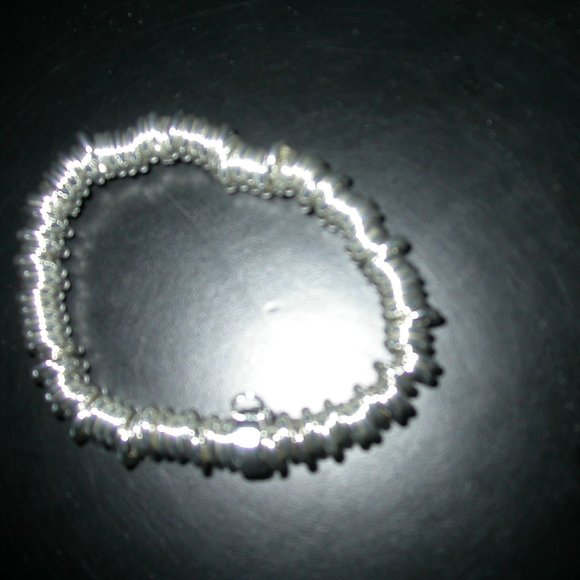 Stacked Silver Disc Bracelet - Picture 2 of 2